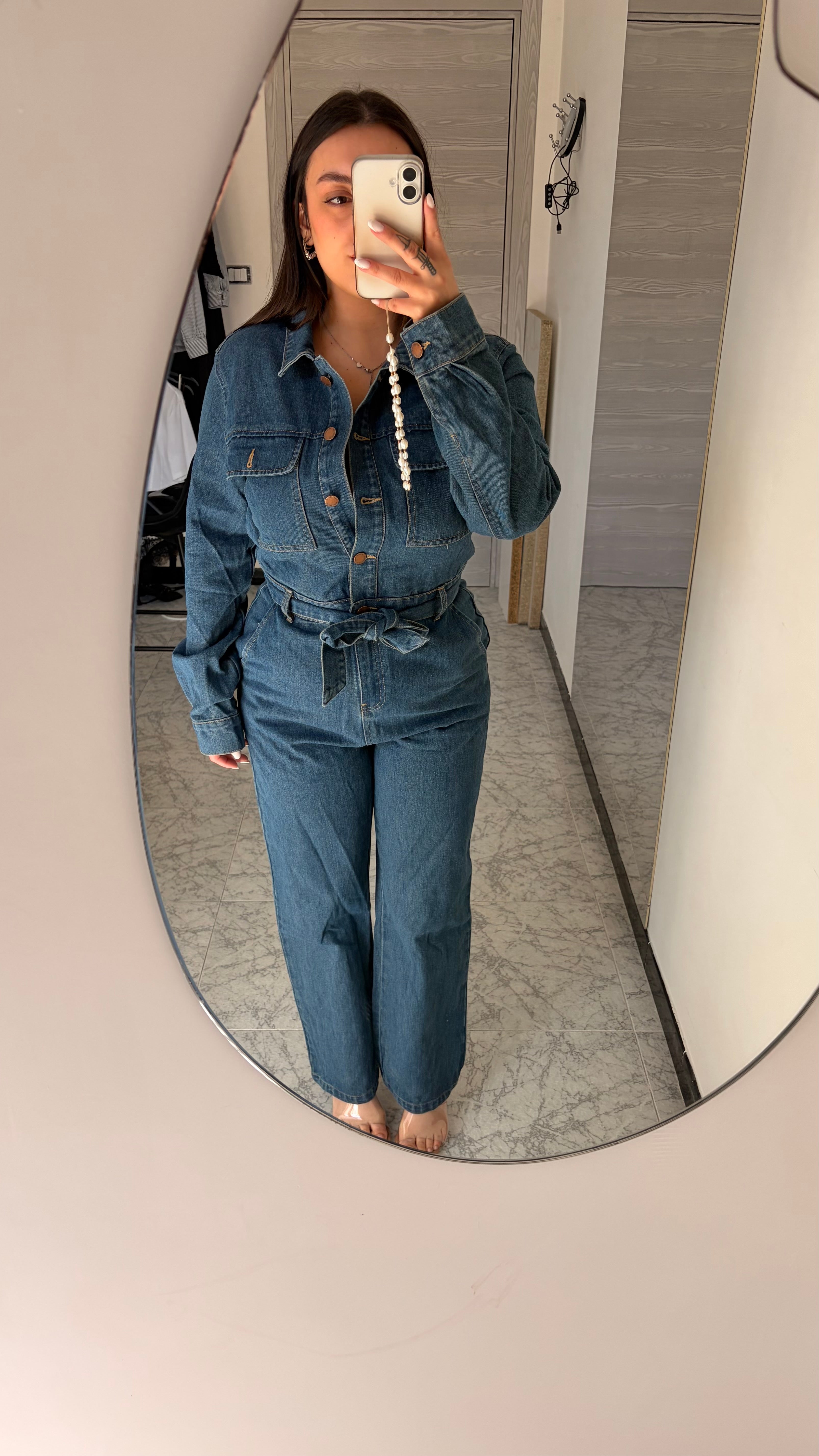 Tuta intera di jeans